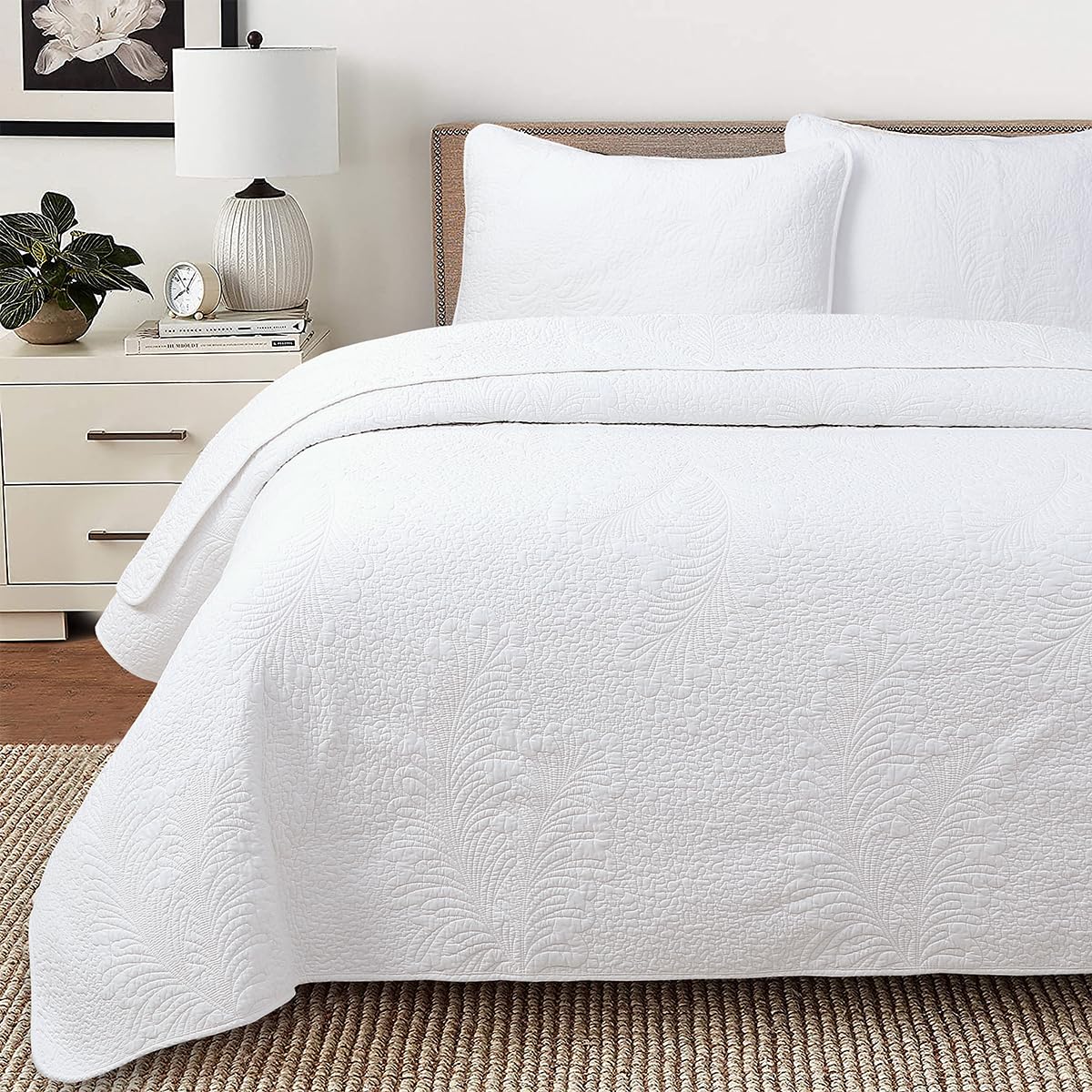 Textured Cotton Quilted Bedspread Set