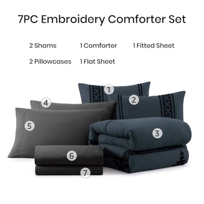 Boho Embroidered Comforter Set
