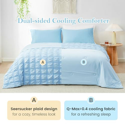 Cooling Seersucker Lightweight Comforter