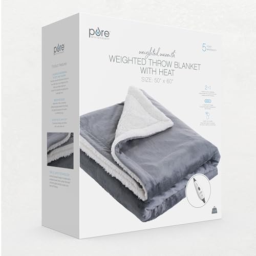 Heated Weighted Blanket with Soft Sherpa Finish