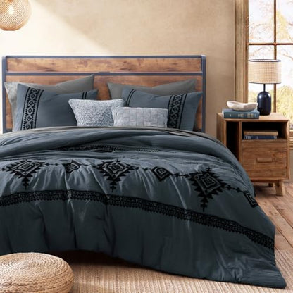Boho Embroidered Comforter Set