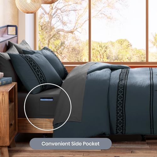 Boho Embroidered Comforter Set
