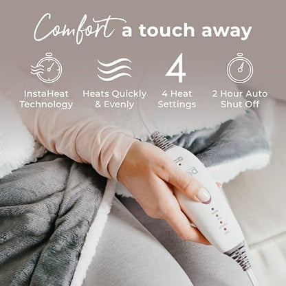Heated Weighted Blanket with Soft Sherpa Finish
