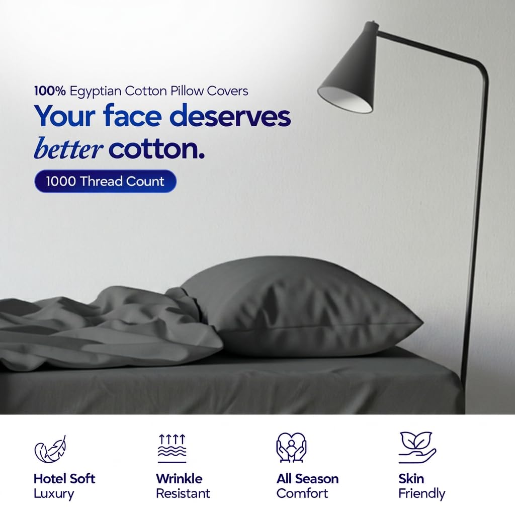 Egyptian Cotton Cooling Pillowcase Set
