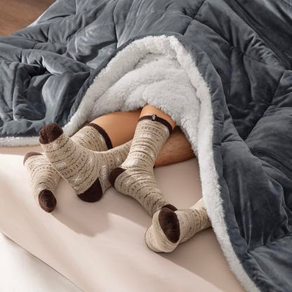 Fluffy Reversible Comforter Set