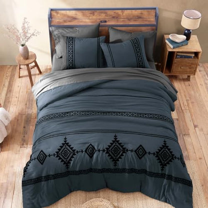 Boho Embroidered Comforter Set