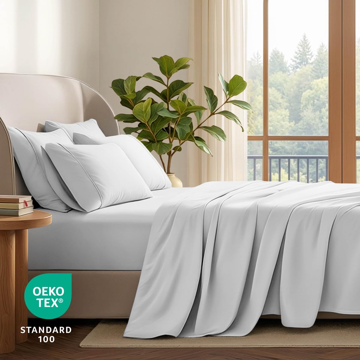 Bare Home Microfiber Sheet Set with Additional Pillowcase