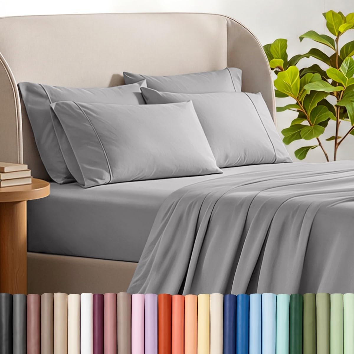 Bare Home Microfiber Sheet Set with Additional Pillowcase