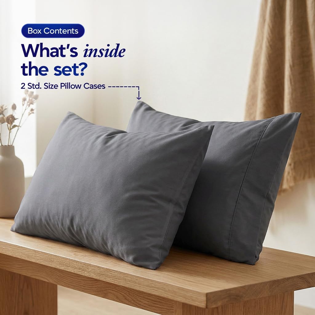 Egyptian Cotton Cooling Pillowcase Set