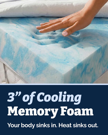 Cooling Gel Memory Foam Mattress Topper