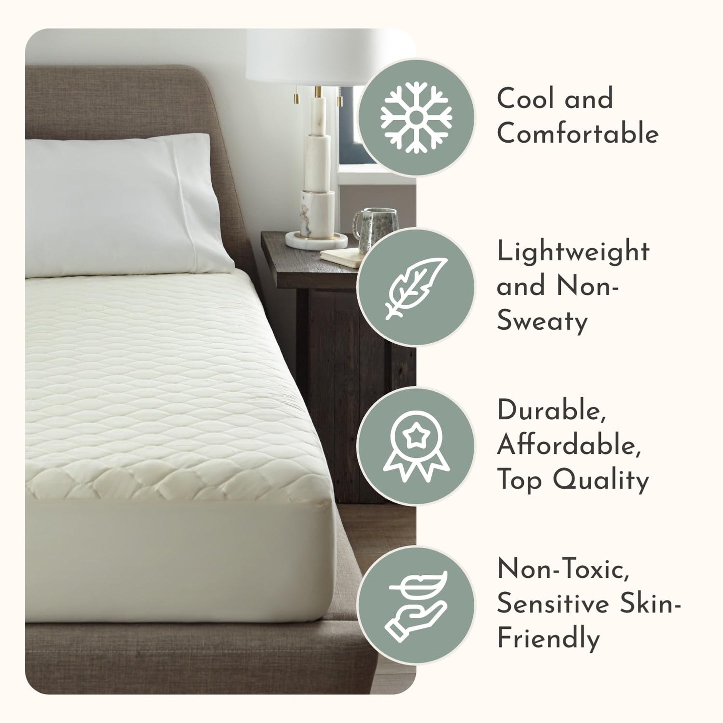 Organic Cotton Cooling Mattress Protector