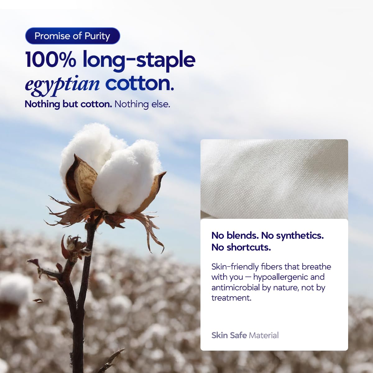 Egyptian Cotton Cooling Pillowcase Set