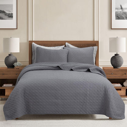 Textured Cotton Quilted Bedspread Set