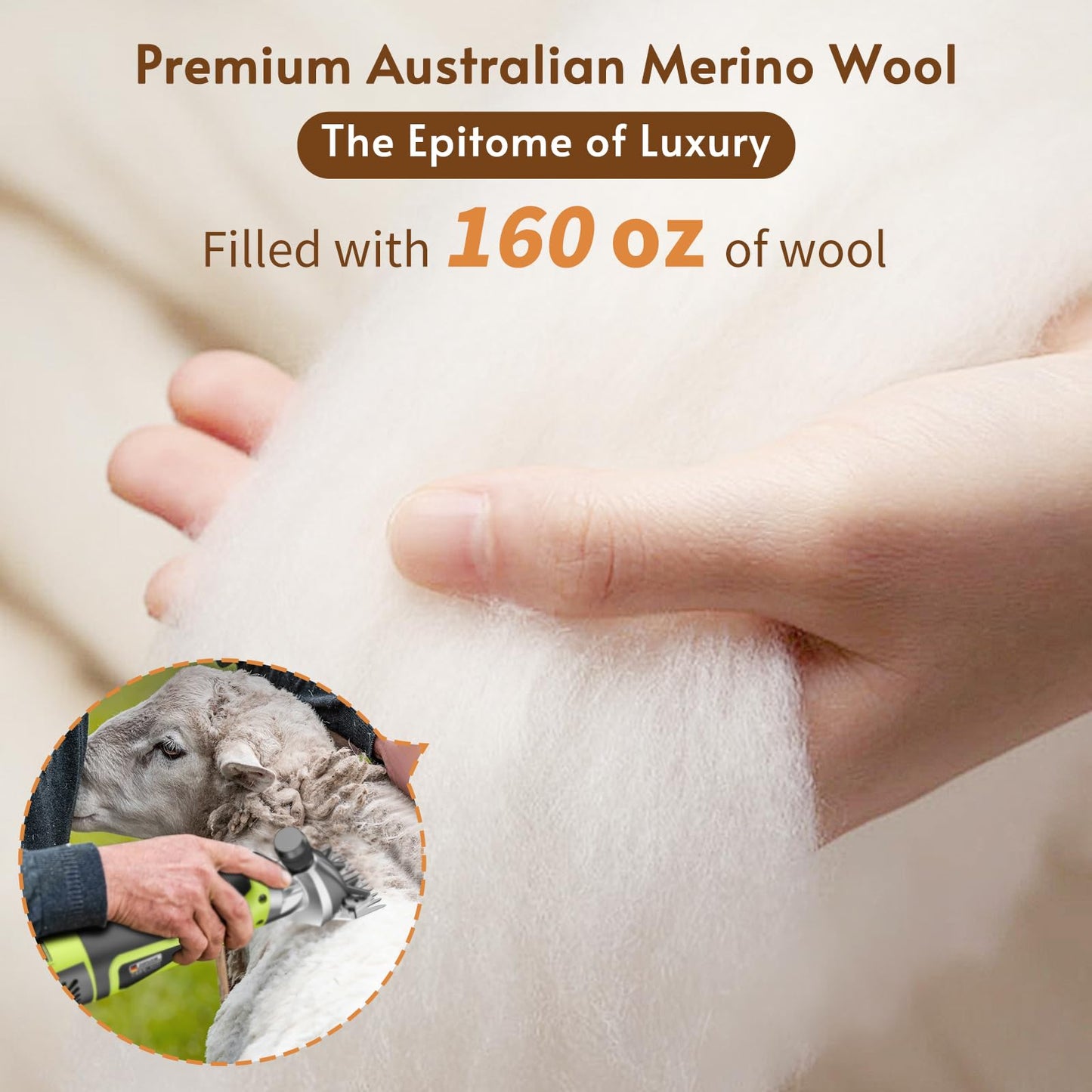 Luxury 100% Organic Wool Mattress Topper-18