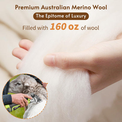 Luxury 100% Organic Wool Mattress Topper-18