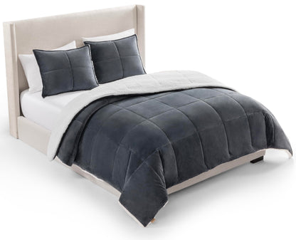 Fluffy Reversible Comforter Set
