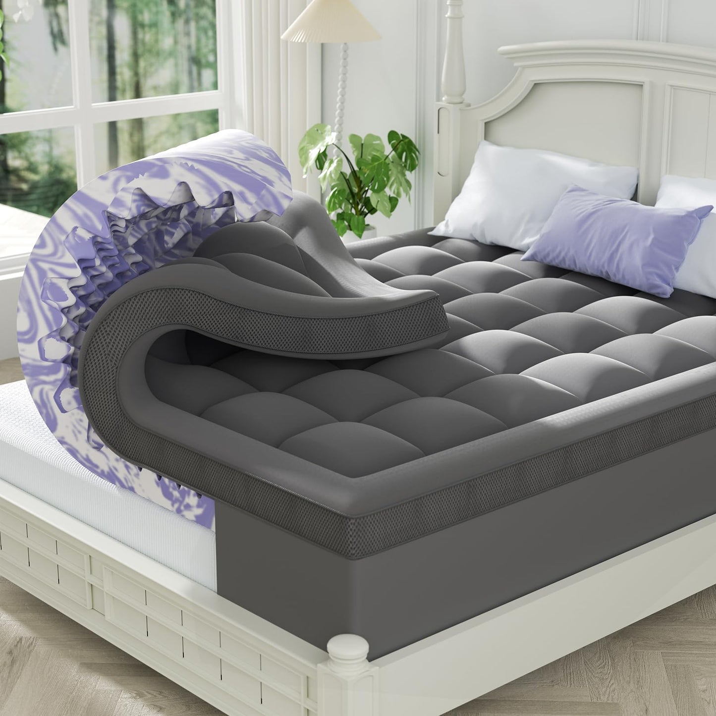 Dual Layer Memory Foam Mattress Topper