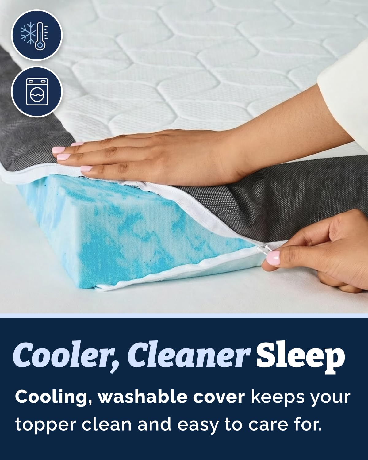 Cooling Gel Memory Foam Mattress Topper