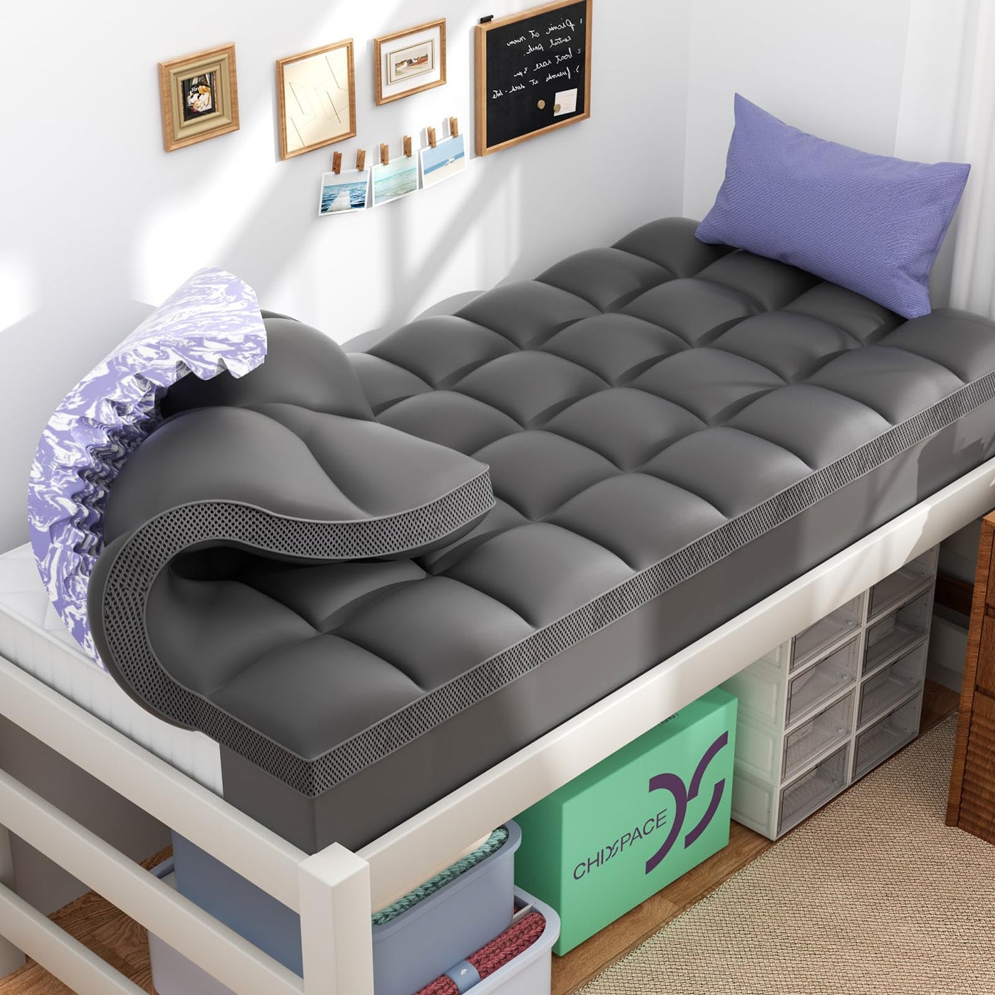 Dual Layer Memory Foam Mattress Topper