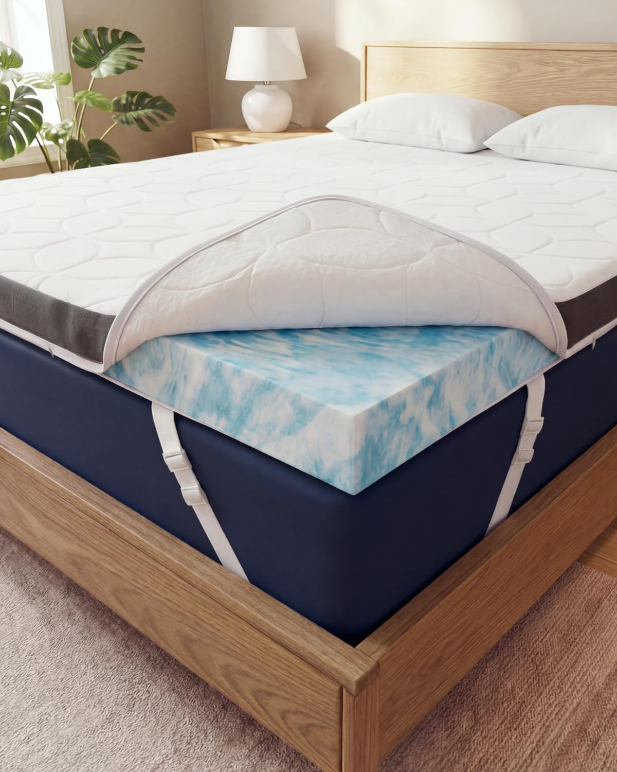 Cooling Gel Memory Foam Mattress Topper
