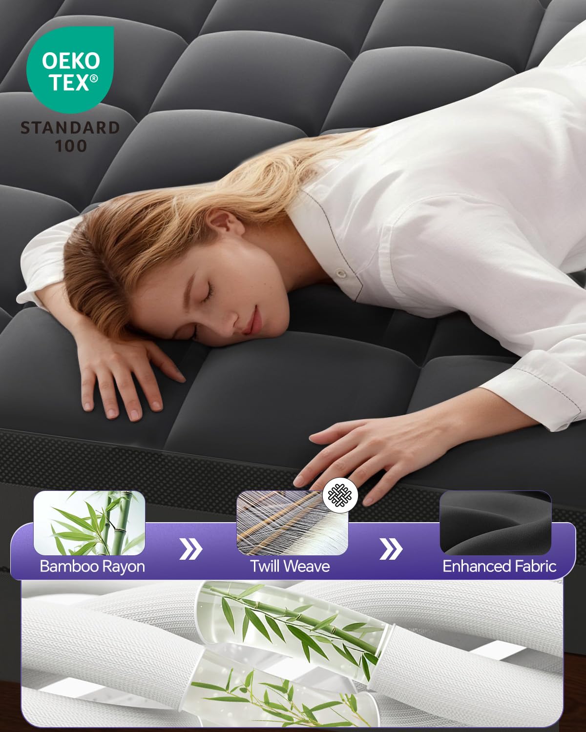 Dual Layer Memory Foam Mattress Topper