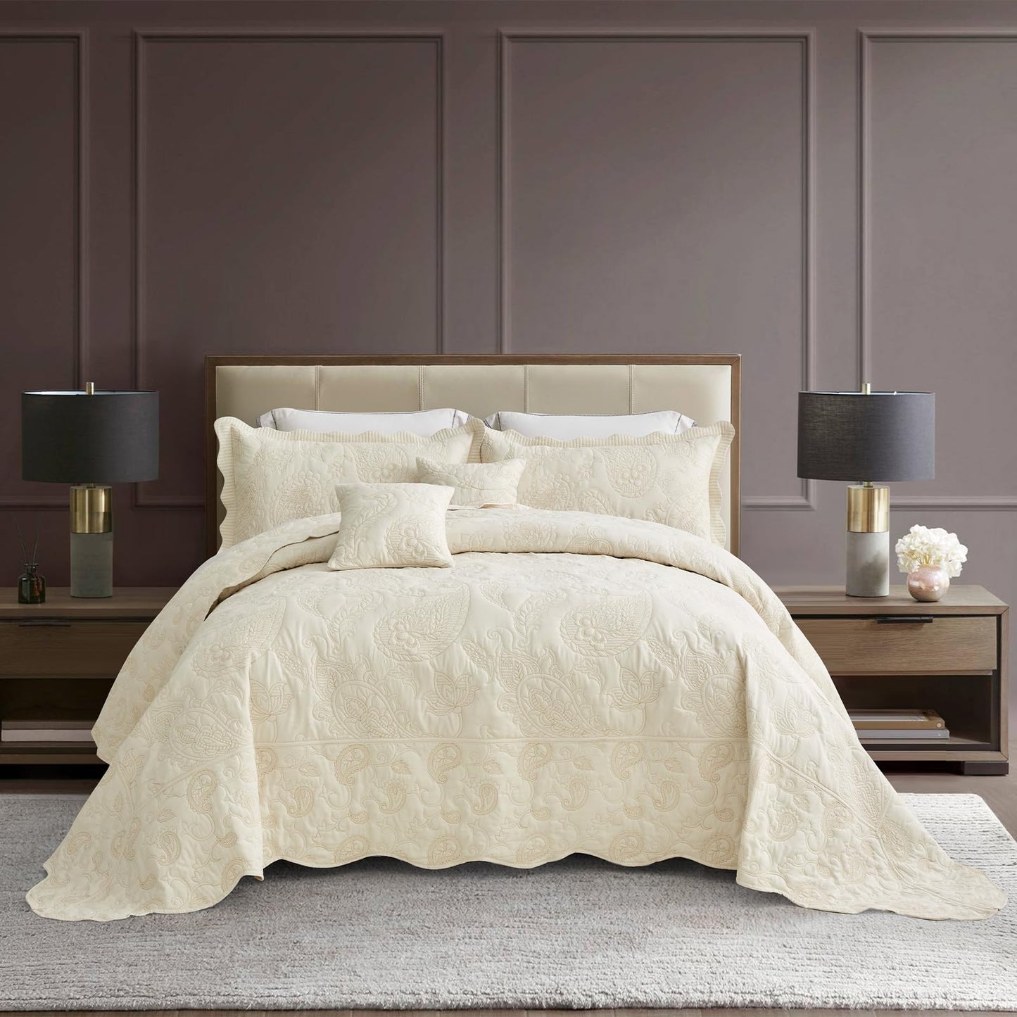 Paisley Pattern Bedspread Coverlet Set