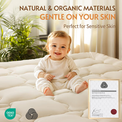 Luxury 100% Organic Wool Mattress Topper-18