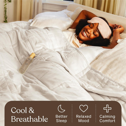 Cooling Cotton Weighted Blanket for Adults