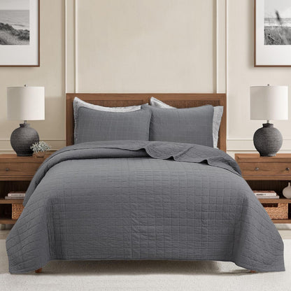 Textured Cotton Quilted Bedspread Set