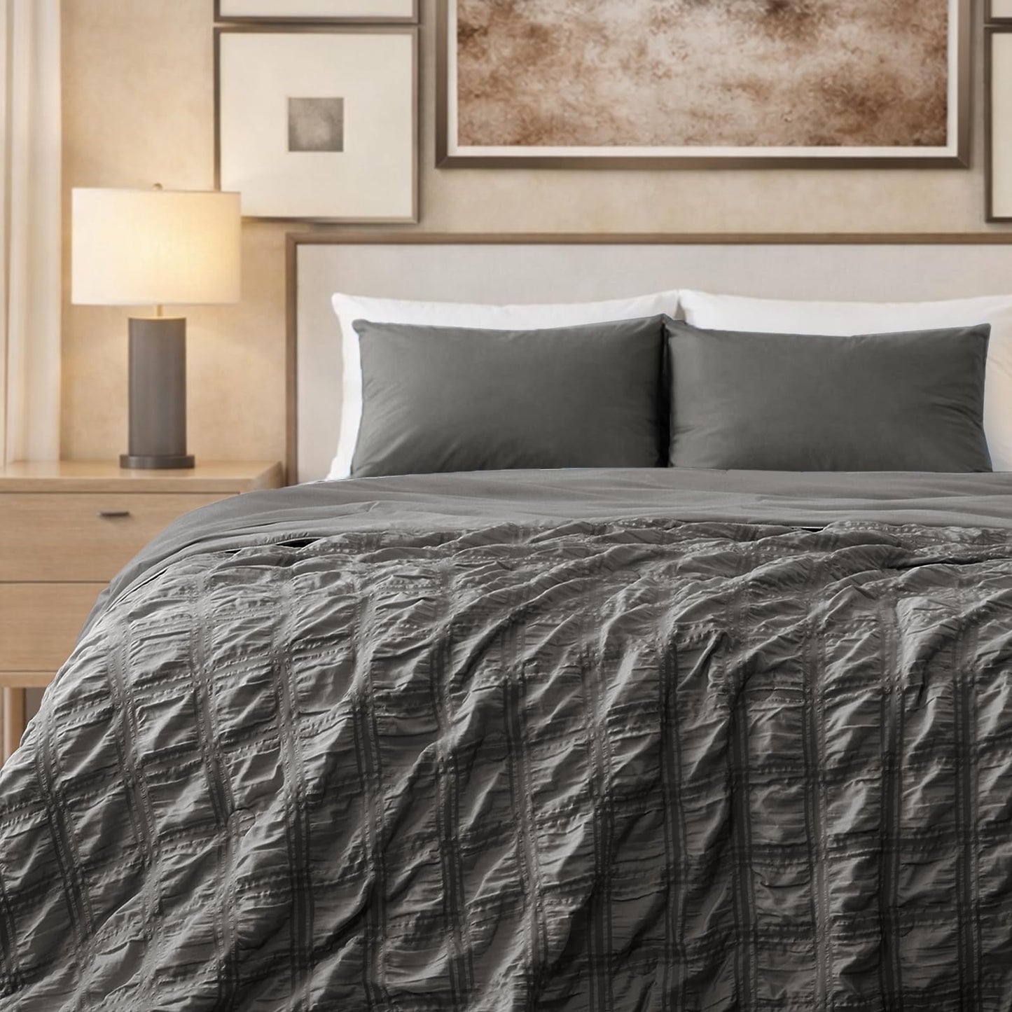 Cooling Seersucker Lightweight Comforter