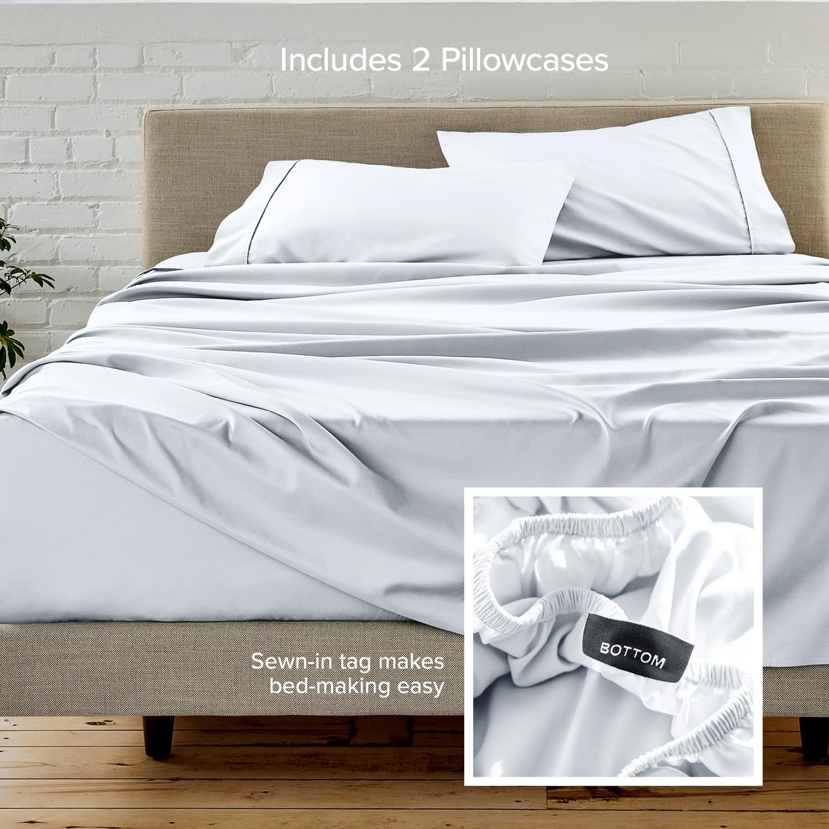 Bare Home Microfiber Sheet Set with Additional Pillowcase