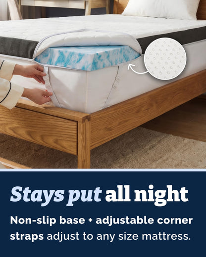 Cooling Gel Memory Foam Mattress Topper