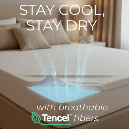 Cooling Waterproof Tencel Mattress Protector