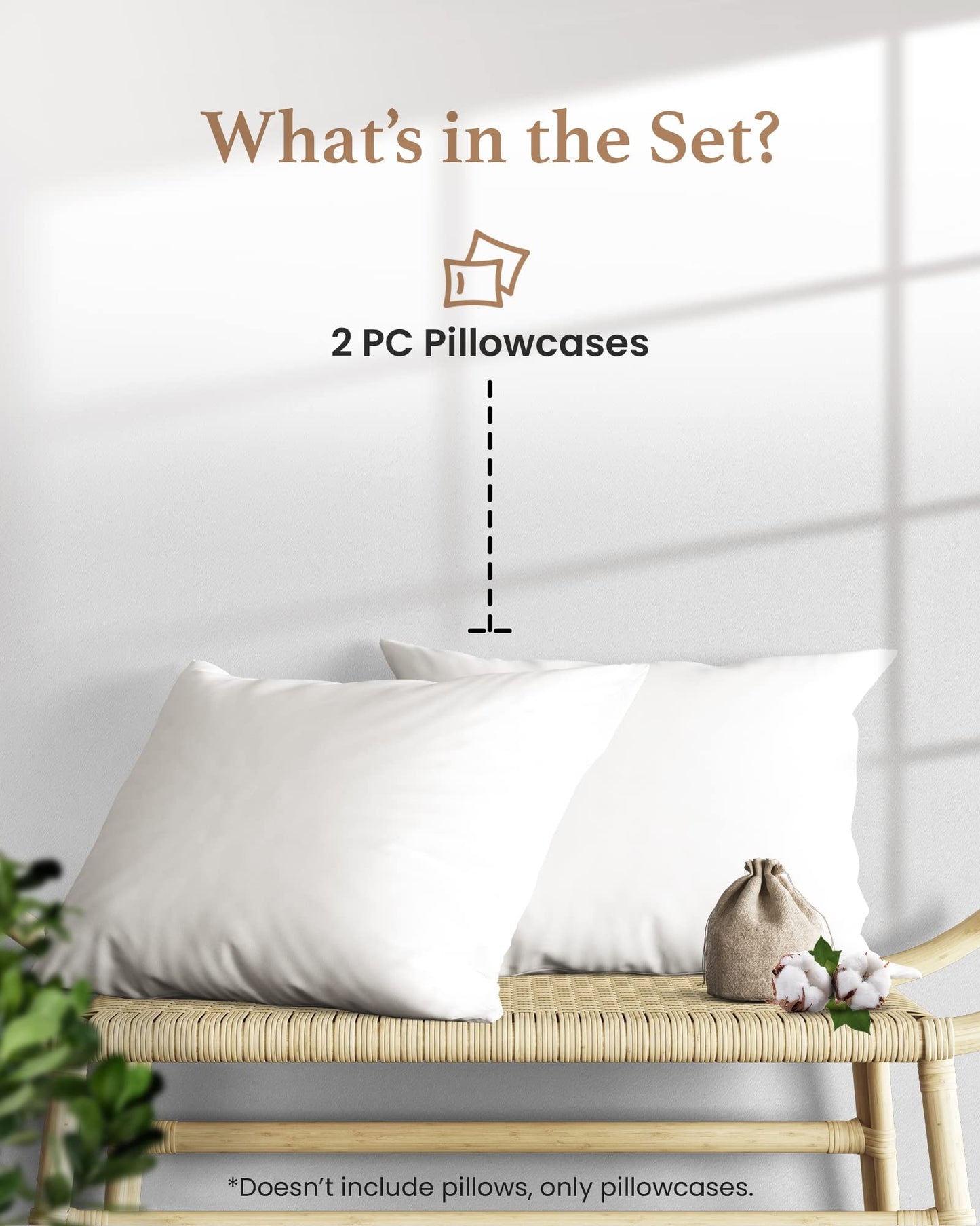 Egyptian Cotton Sateen Pillowcase Set