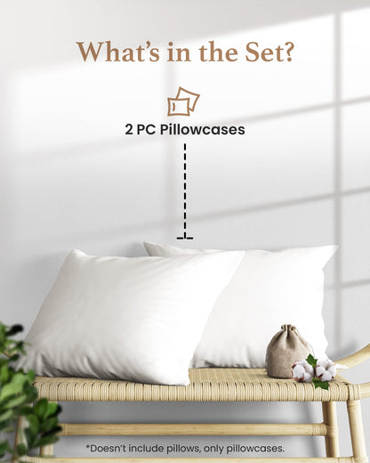 Egyptian Cotton Sateen Pillowcase Set
