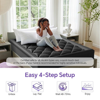Bamboo Viscose Soft Pillow Top Mattress Topper