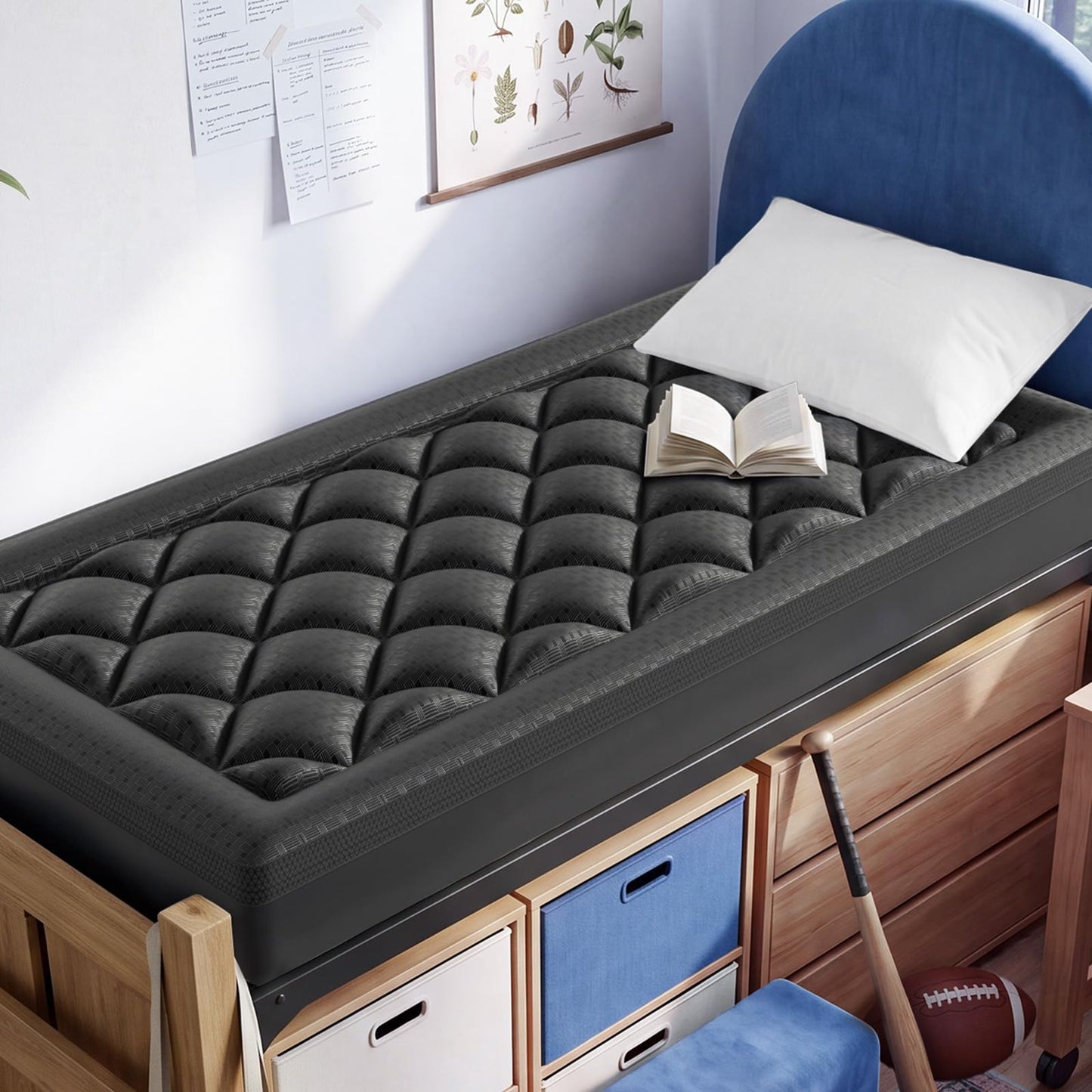 Bamboo Viscose Soft Pillow Top Mattress Topper