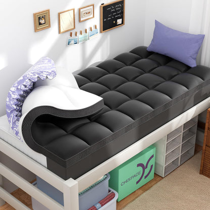 Dual Layer Memory Foam Mattress Topper