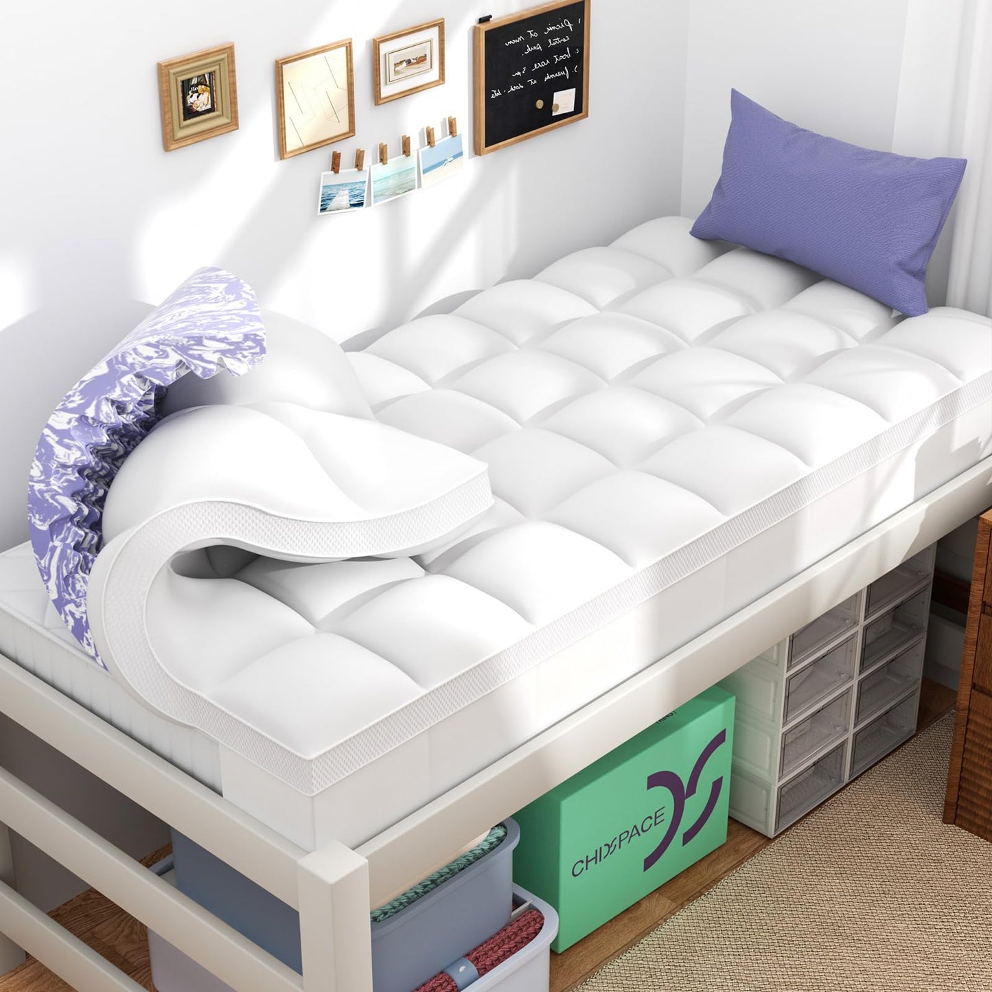 Dual Layer Memory Foam Mattress Topper