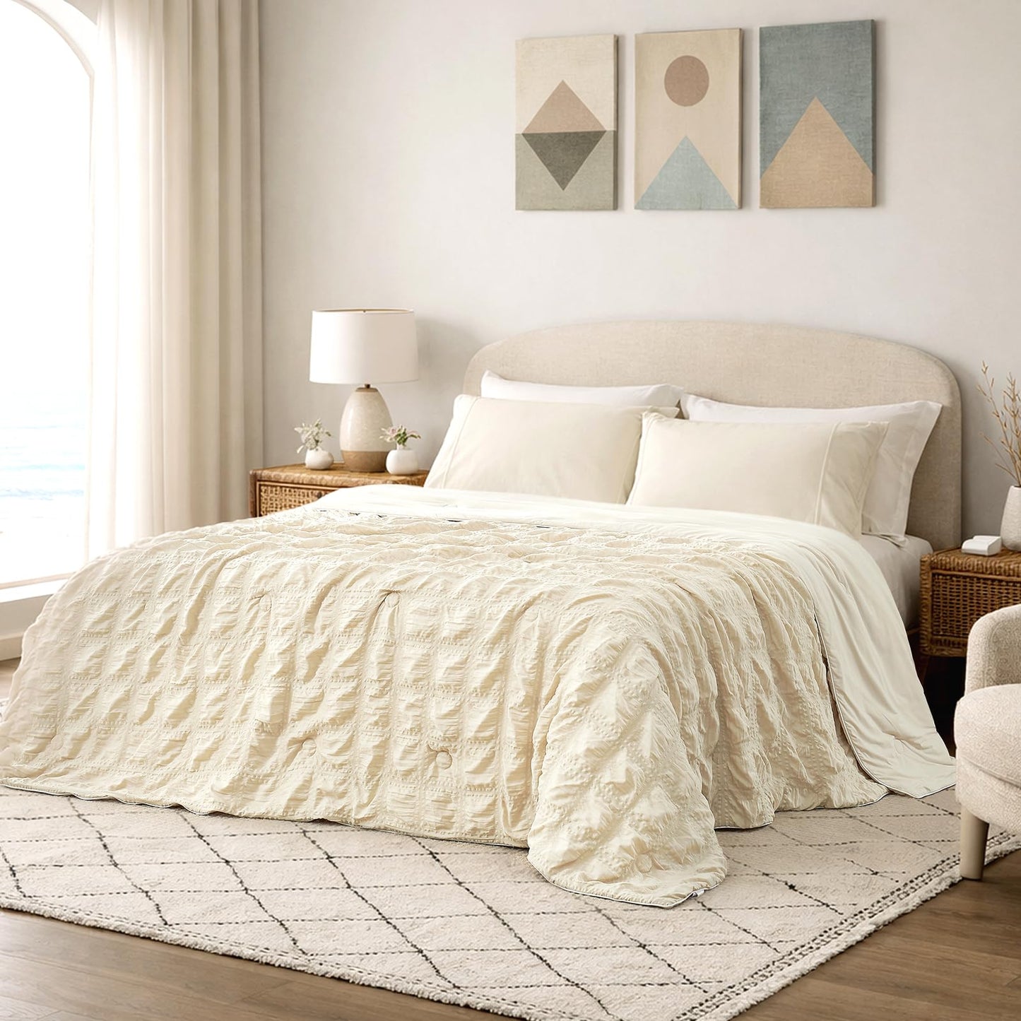 Cooling Seersucker Lightweight Comforter