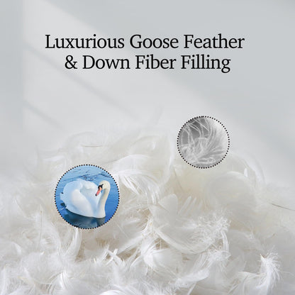 Hotel Grand Luxury White Goose Feather Down Fiber Comforter