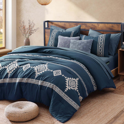 Boho Embroidered Comforter Set