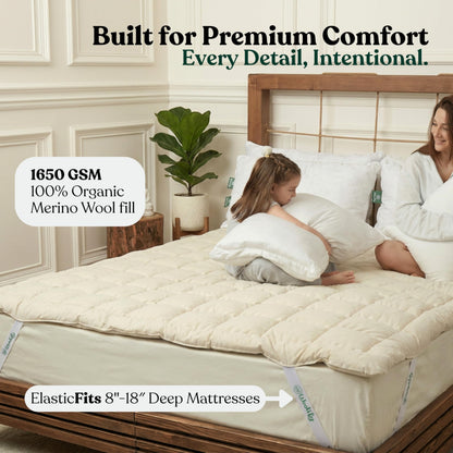 Organic Merino Wool Mattress Topper