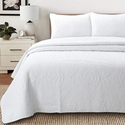 Textured Cotton Quilted Bedspread Set
