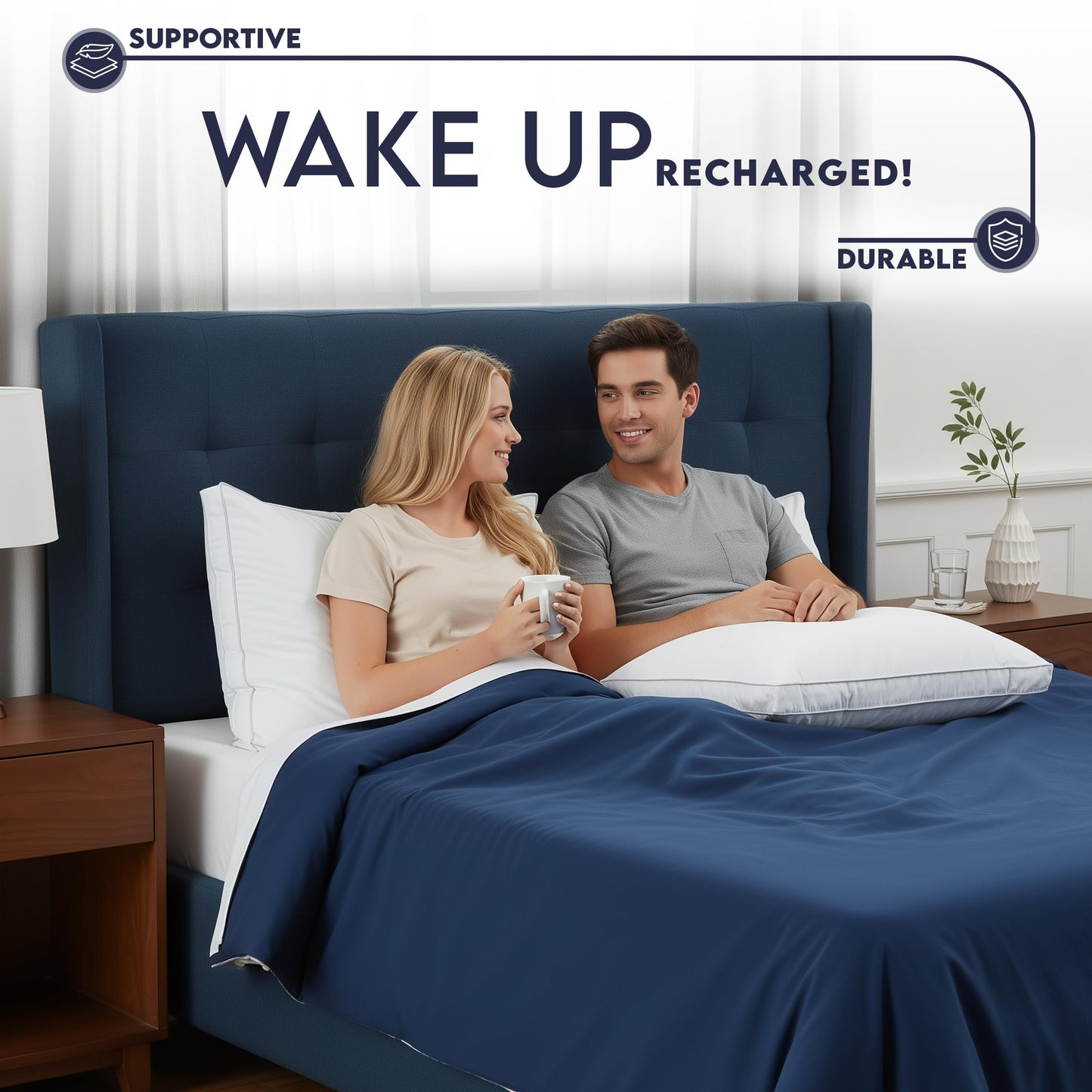 Cooling Hotel Quality Bed Pillow Set
