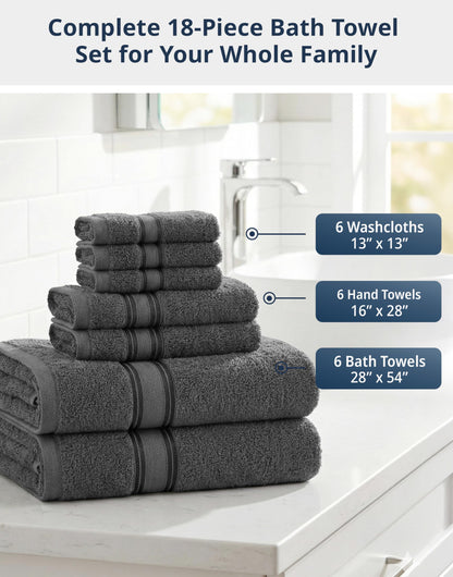 Luxury Zero Twist Cotton Bath Towels