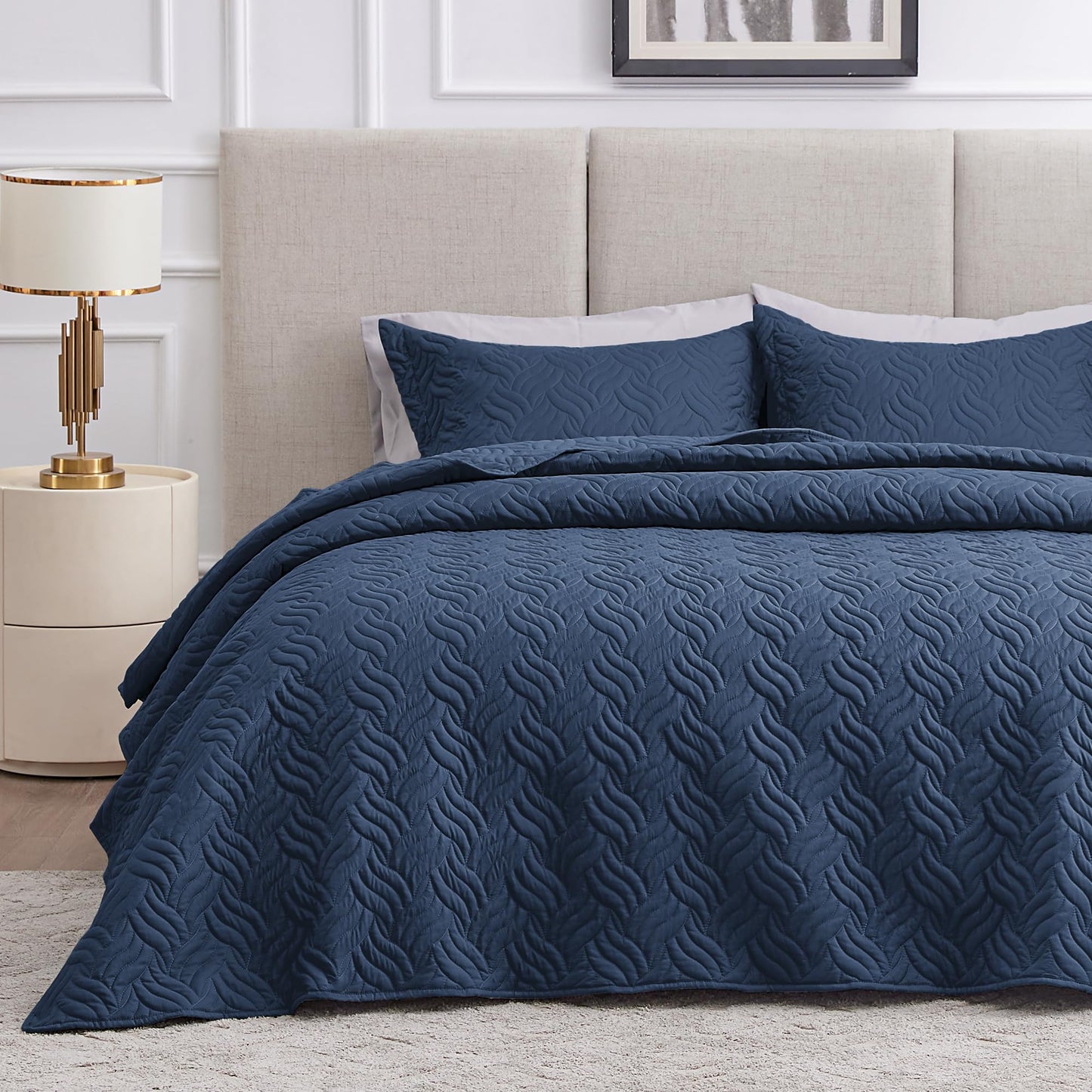 Brushed Microfiber Lightweight Quilt Set