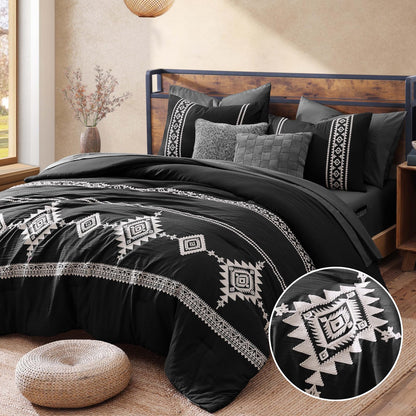 Boho Embroidered Comforter Set