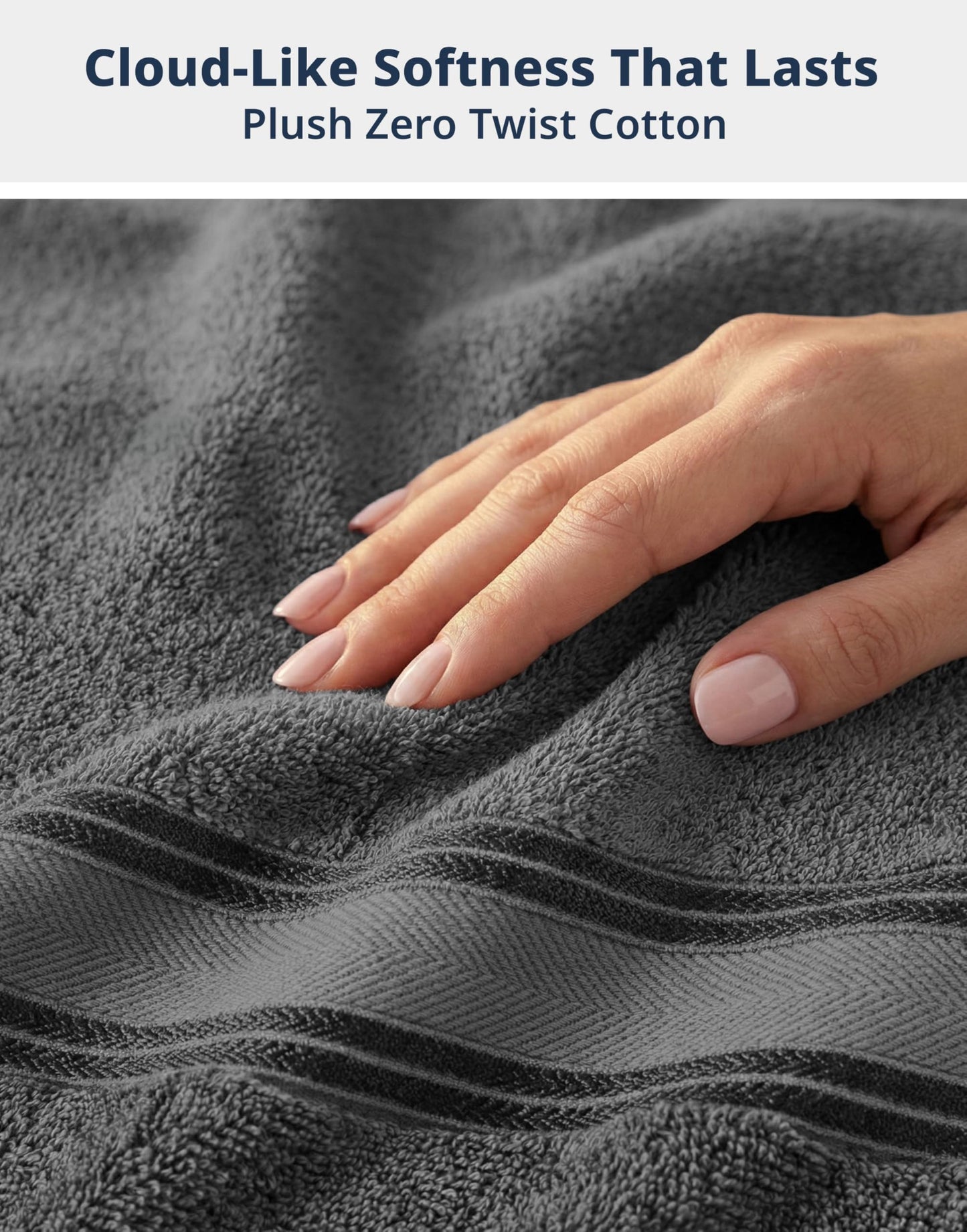 Luxury Zero Twist Cotton Bath Towels