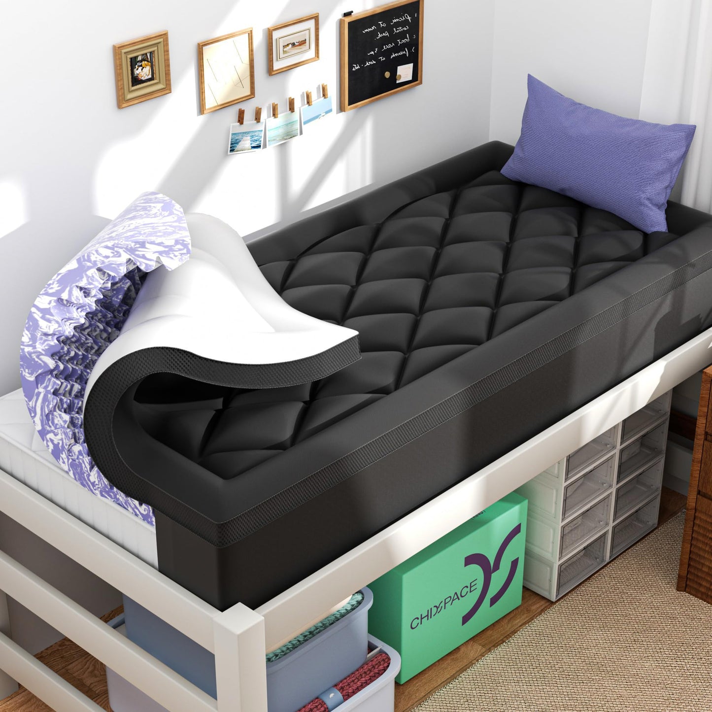 Dual Layer Memory Foam Mattress Topper